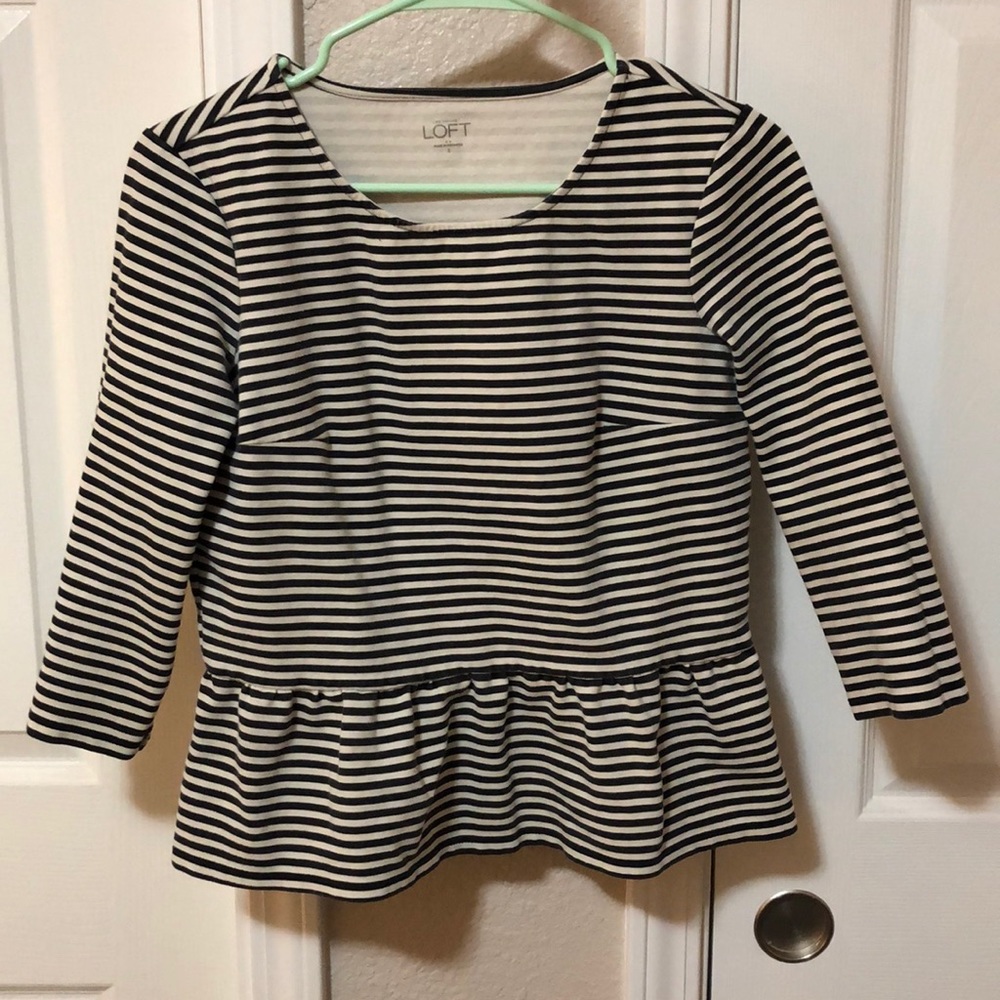 Striped loft shirt in black and white